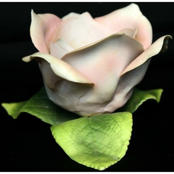 VTG George Good Co Light Pink Porcelain Rose Flower Tealight Holder Figurine - Picture 3 of 12